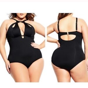 NWT City Chic Cancun one piece plus size swimsuit underwire size M = women’s 18